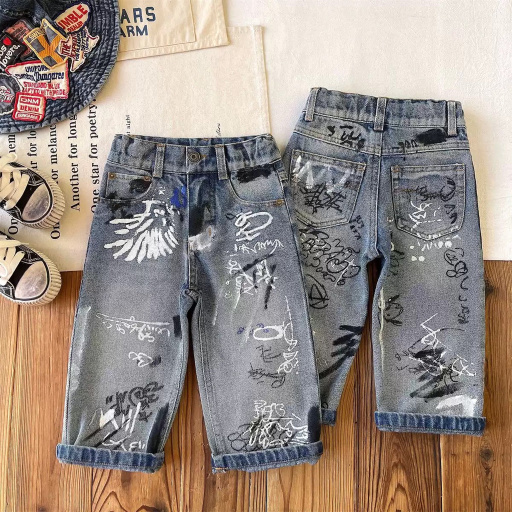 Graphic Print Denim
